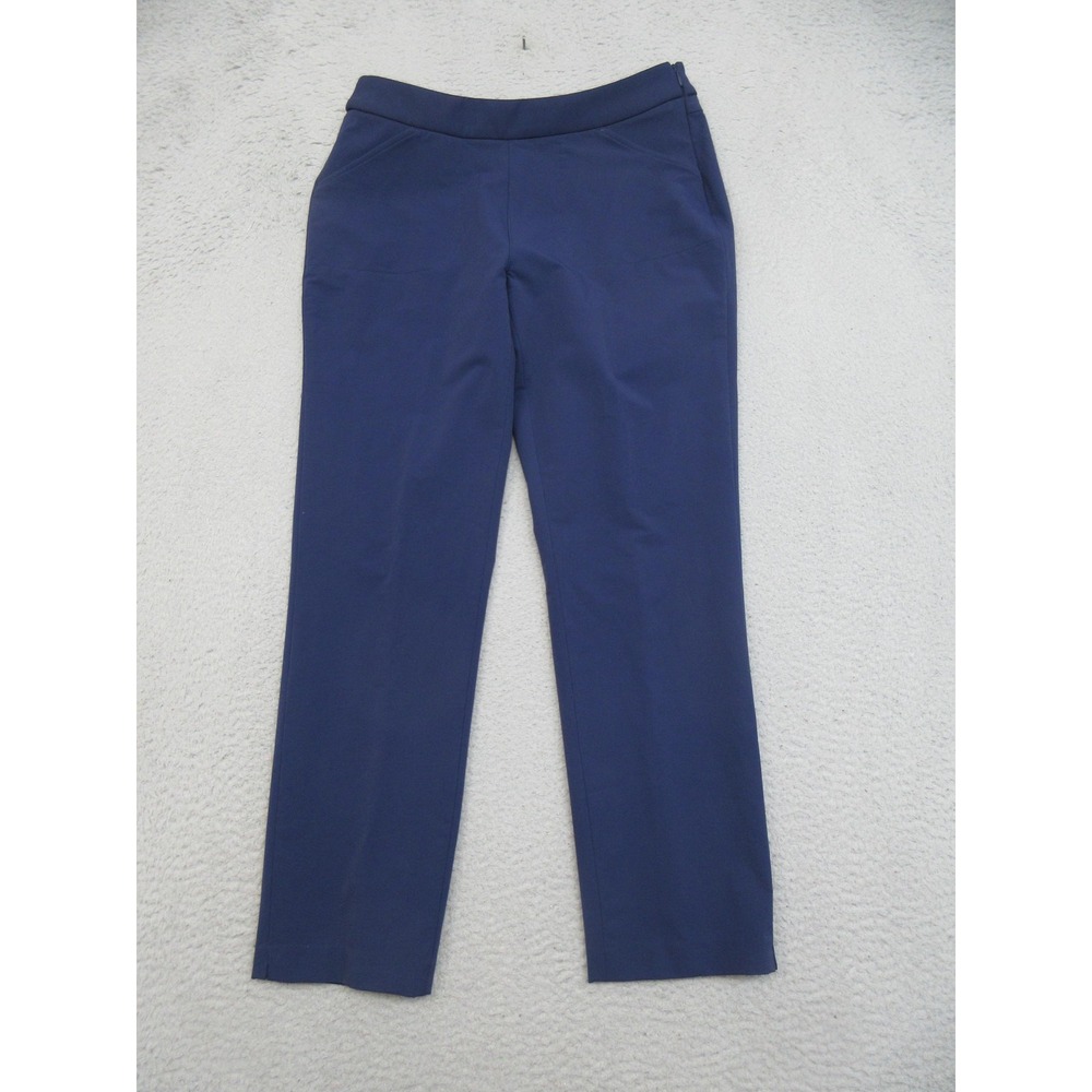 Peter Millar Golf Performance Pants Women 10 Blue Stretch Straight Leg Sporty